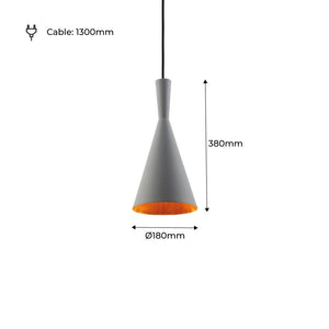 Lámpara colgante metal "Solvang" (50)