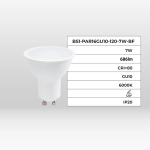 Bombilla LED GU10 - 7W - 120º (27)
