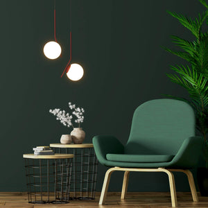 Lámpara colgante bola cristal "HERMI" - E27 (48)