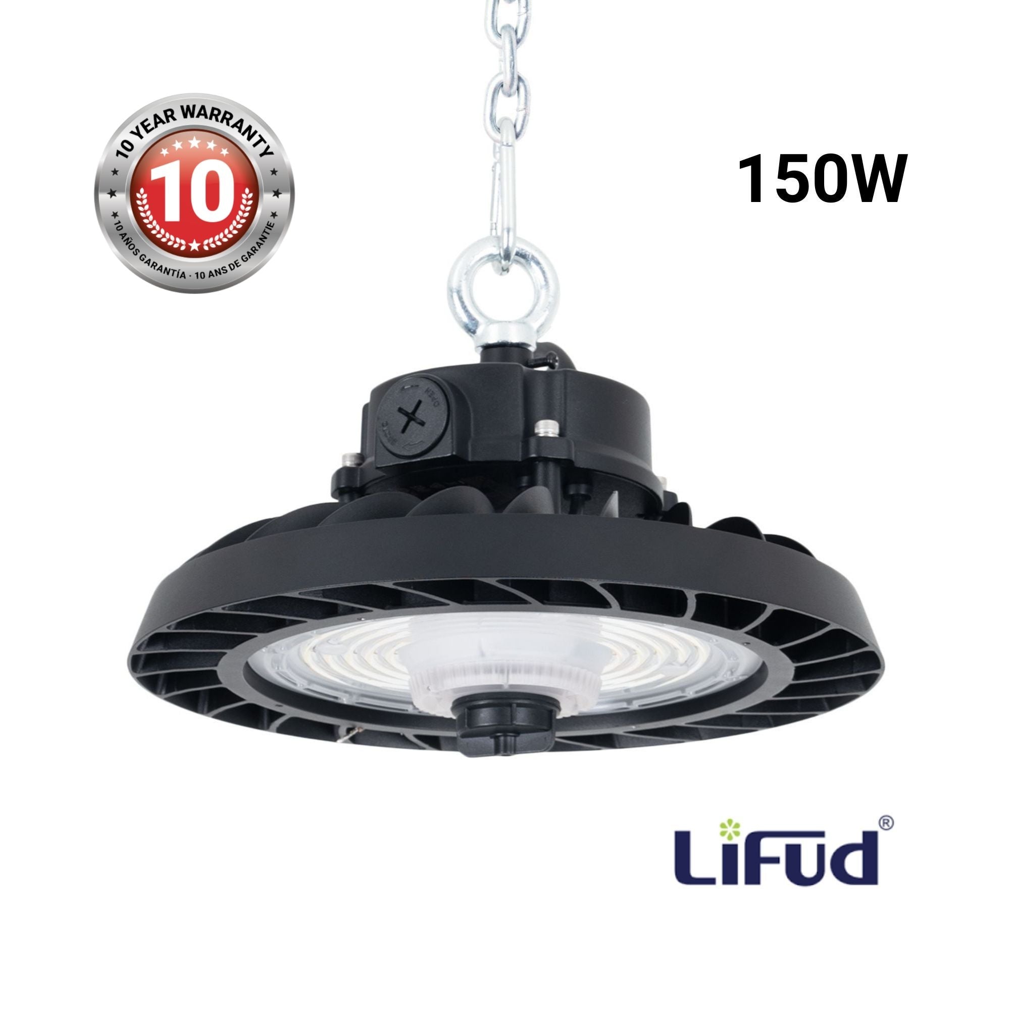 Campana LED UFO industrial 150W - CCT - 170lm/W - Driver LIFUD - IP65 - 10 años garantía