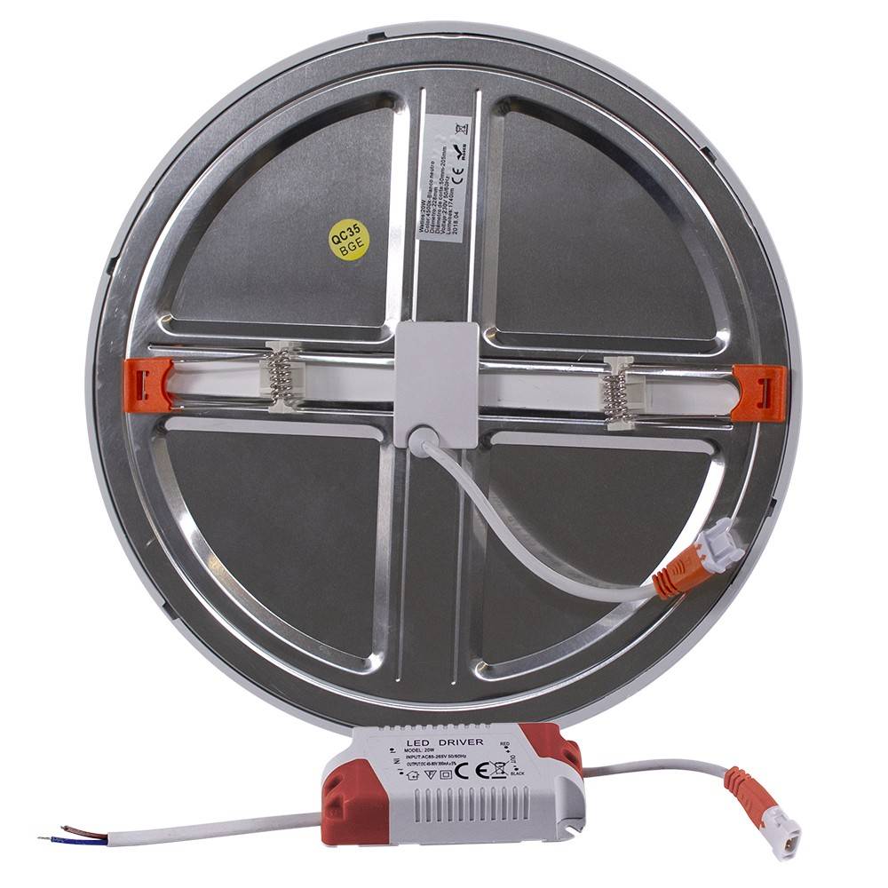 Downlight LED circular empotrable - Diámetro de corte ajustable: Ø 50 a 205 mm - 20W (2)