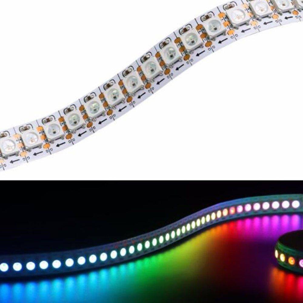 Tira LED inteligente IC RGB 5V DC - IP20 - 21,6W/m - 144 LED/m - Ancho 12mm - 2 metros (3)