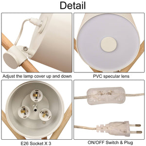 Lámpara de mesa nórdica de trípode "FOCUS" - 3 x E27 / G45 (18)