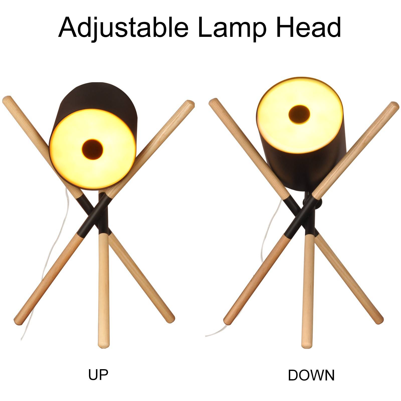 Lámpara de mesa nórdica de trípode "FOCUS" - 3 x E27 / G45 (19)