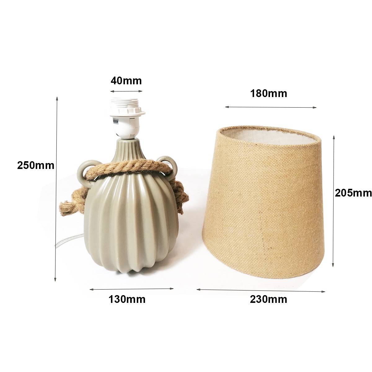 Lámpara de mesa de cerámica "AYA" E27 (4)