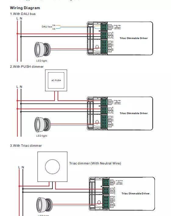 Driver regulable TRIAC DALI PUSH 0/1-10V 6-42V 10W multicorriente (200-350mA) (3)