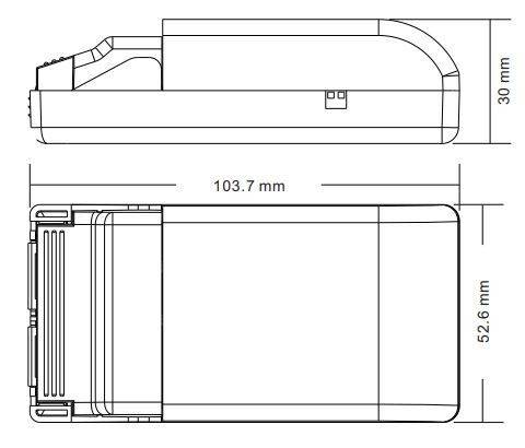 Driver regulable TRIAC DALI PUSH 0/1-10V 6-42V 10W multicorriente (200-350mA) (6)
