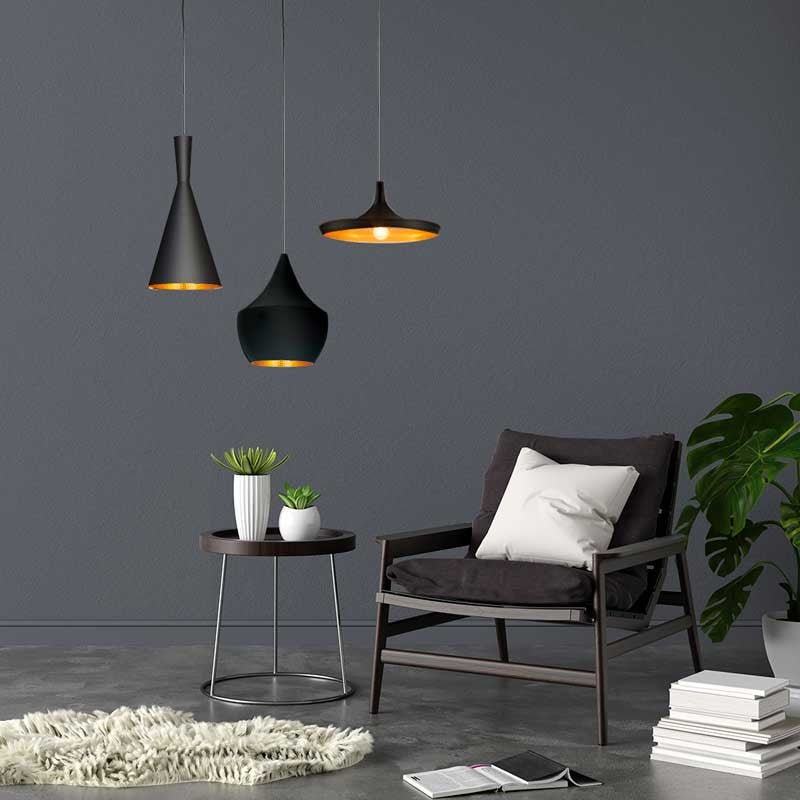 Kit de 3 lámparas Nórdicas colgantes "SOLVANG - HELGA - KOLDING" (12)