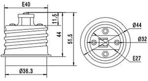 Adaptador E40 a rosca E27 (3)