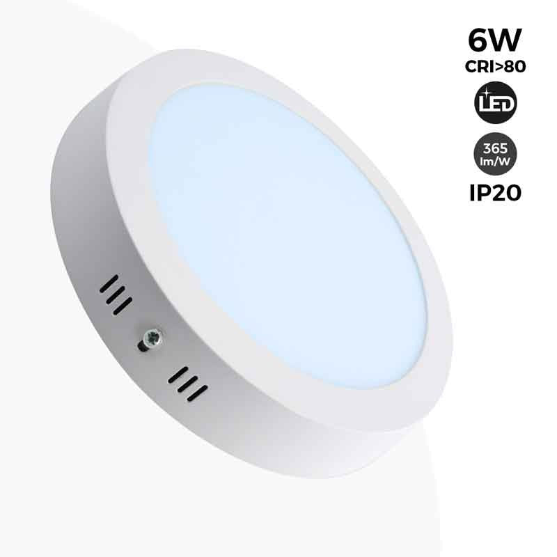 Plafón techo LED circular 6W - Ø11,5cm - 365lm & Plafón techo LED circular 6W - Ø11,5cm - 365lm