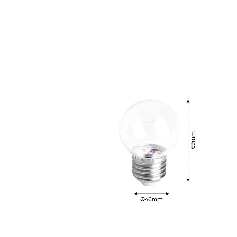 Bombilla LED E27 1W Transparente (2)