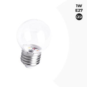 Bombilla LED E27 1W Transparente & Bombilla LED E27 1W Transparente