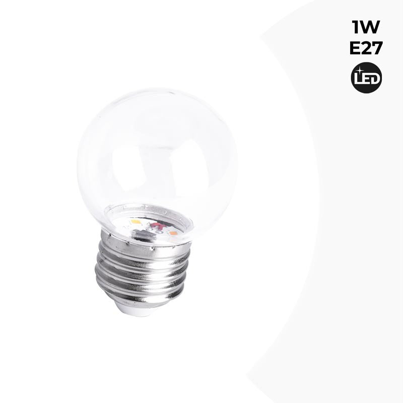 Bombilla LED E27 1W Transparente & Bombilla LED E27 1W Transparente