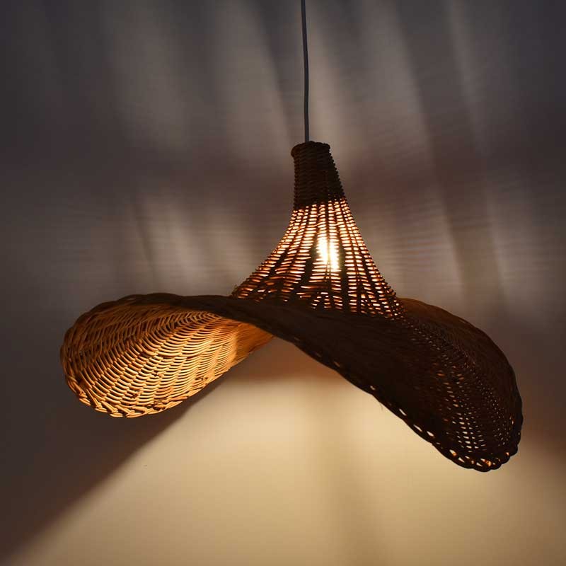Lámpara colgante de mimbre "Tien" (15)