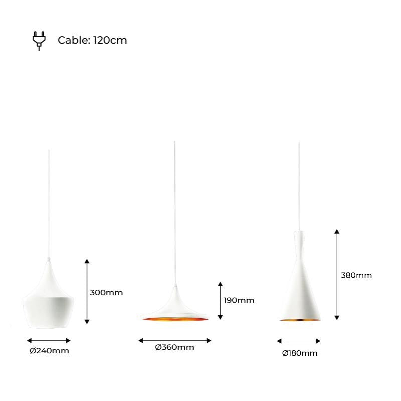 Kit de 3 lámparas Nórdicas colgantes "SOLVANG - HELGA - KOLDING" (14)