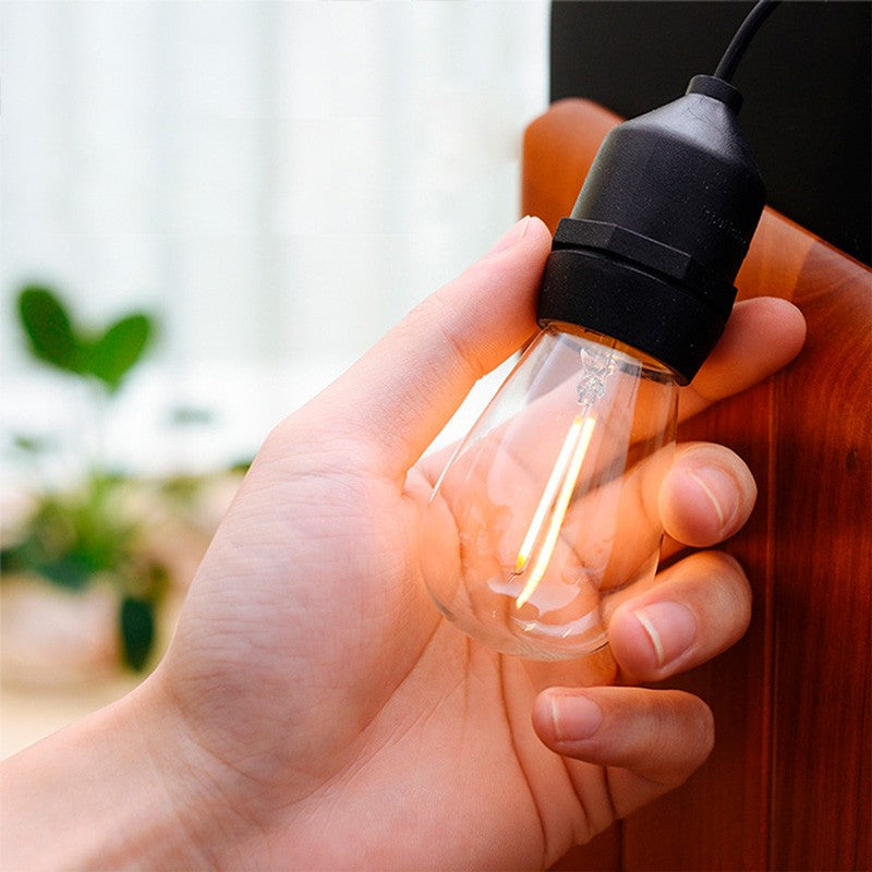 Guirnalda exterior conectable en serie - IP65 - 6,5 metros - 10 x E27 (4)