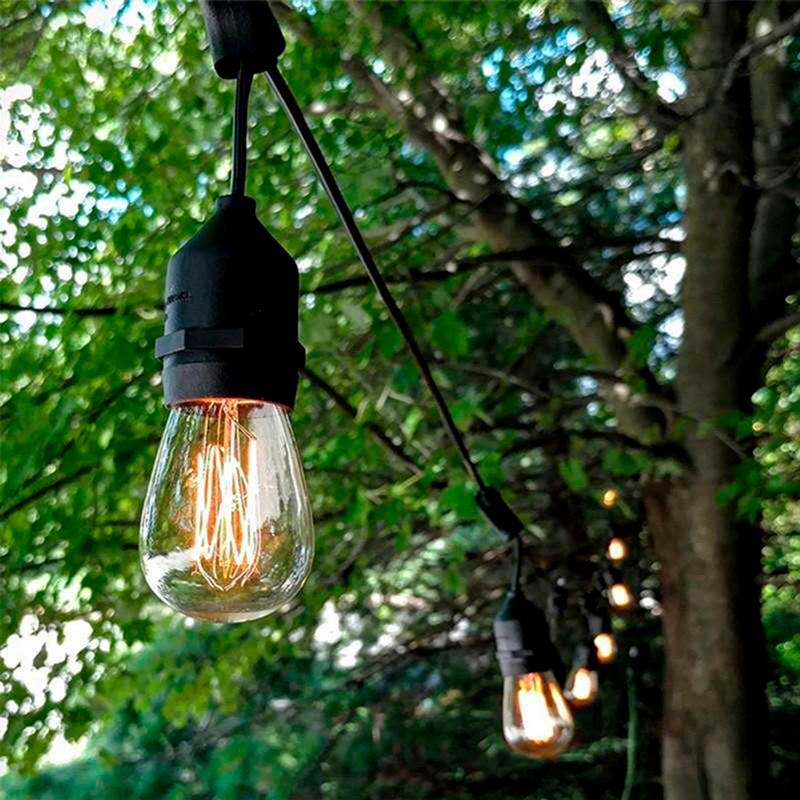 Guirnalda exterior conectable en serie - IP65 - 6,5 metros - 10 x E27 (5)