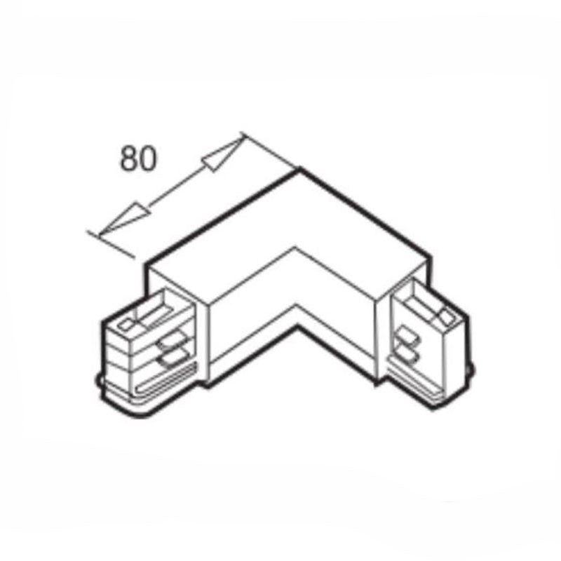 Unión rígida 90º esquina para carril trifásico (1)