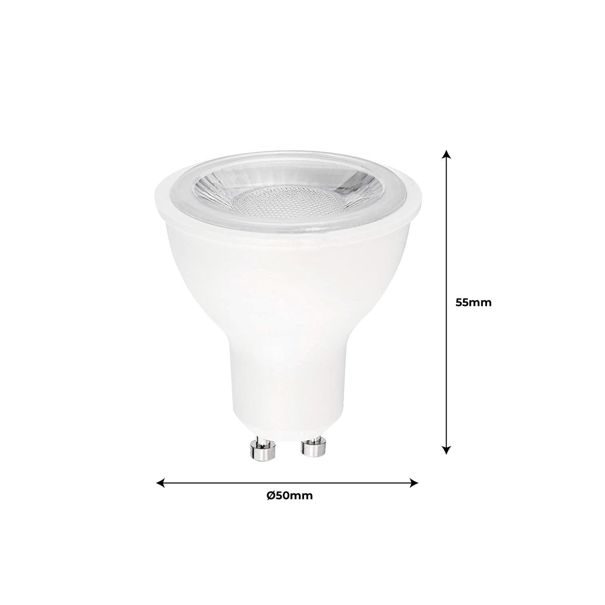 Bombilla LED GU10 - SMD2835 - 7W - Ø50mm - Óptica a 45º (4)