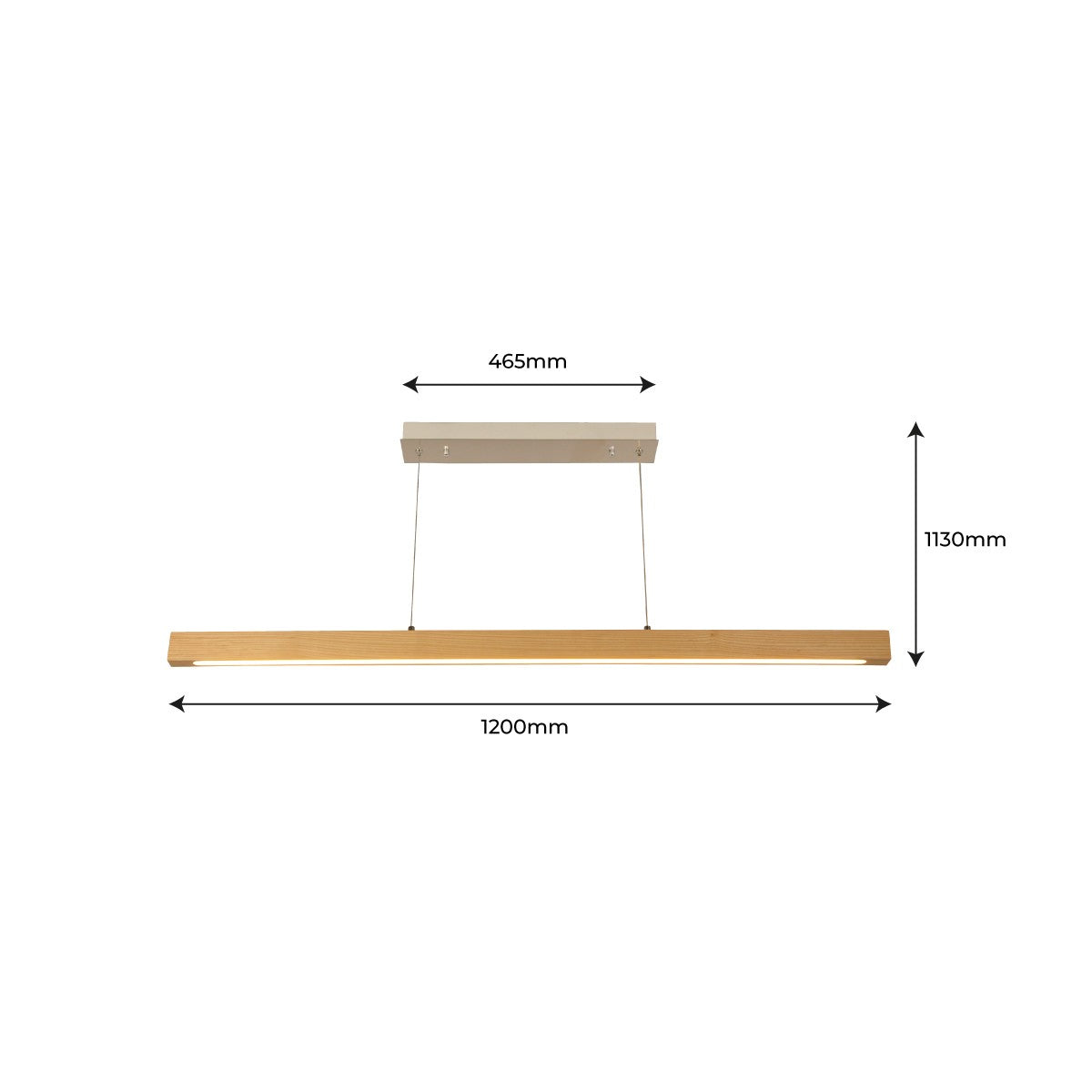 Lámpara colgante de madera "COAK" 24W Dimable (4)