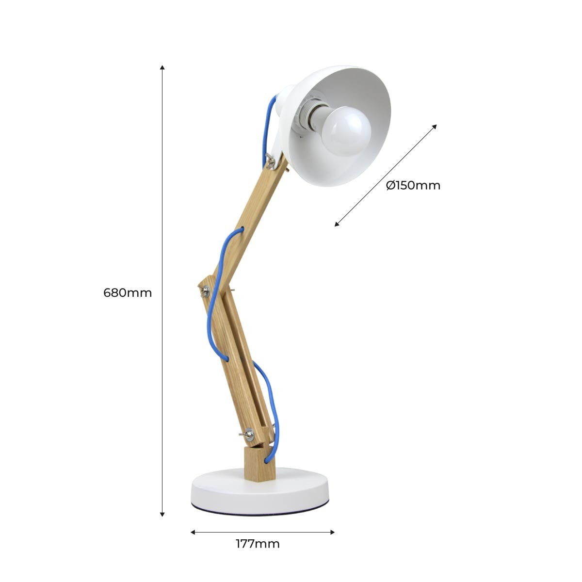 Lámpara de mesa flexo "DAKOTA" - E27 (6)