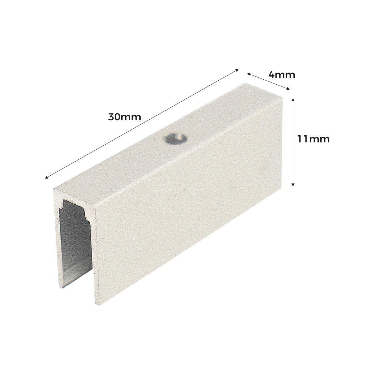 Grapa metálica para fijación de neón LED flexible 4x10mm (1)