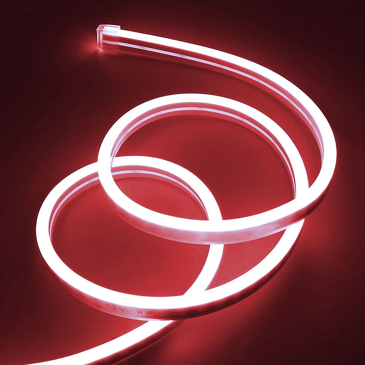 Neón LED flexible 24V DC - 4x10mm - 5 metros - Kit completo - IP67 - 11W/m - Curvatura lateral (11)