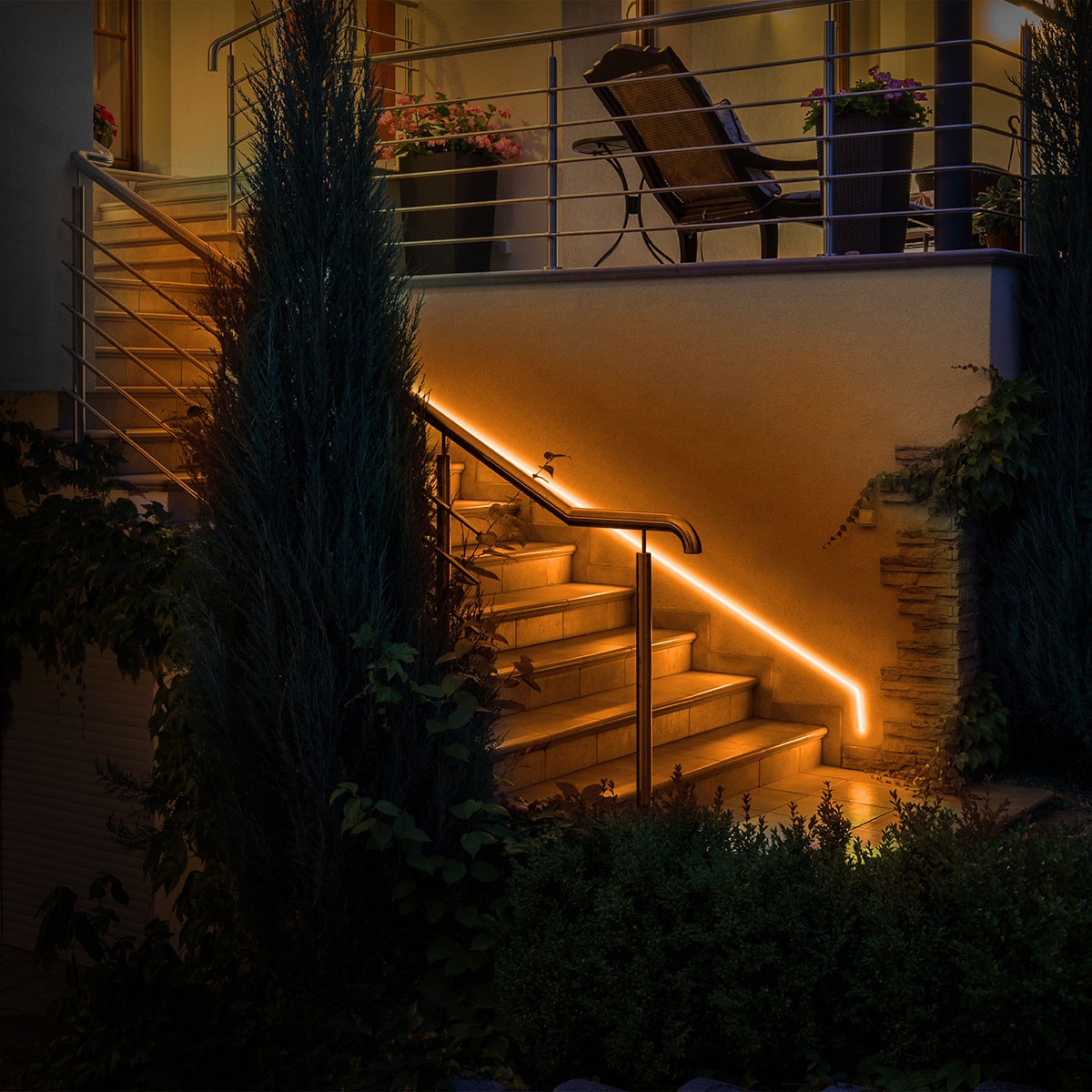 Neón LED flexible 24V DC - 4x10mm - 5 metros - Kit completo - IP67 - 11W/m - Curvatura lateral (47)