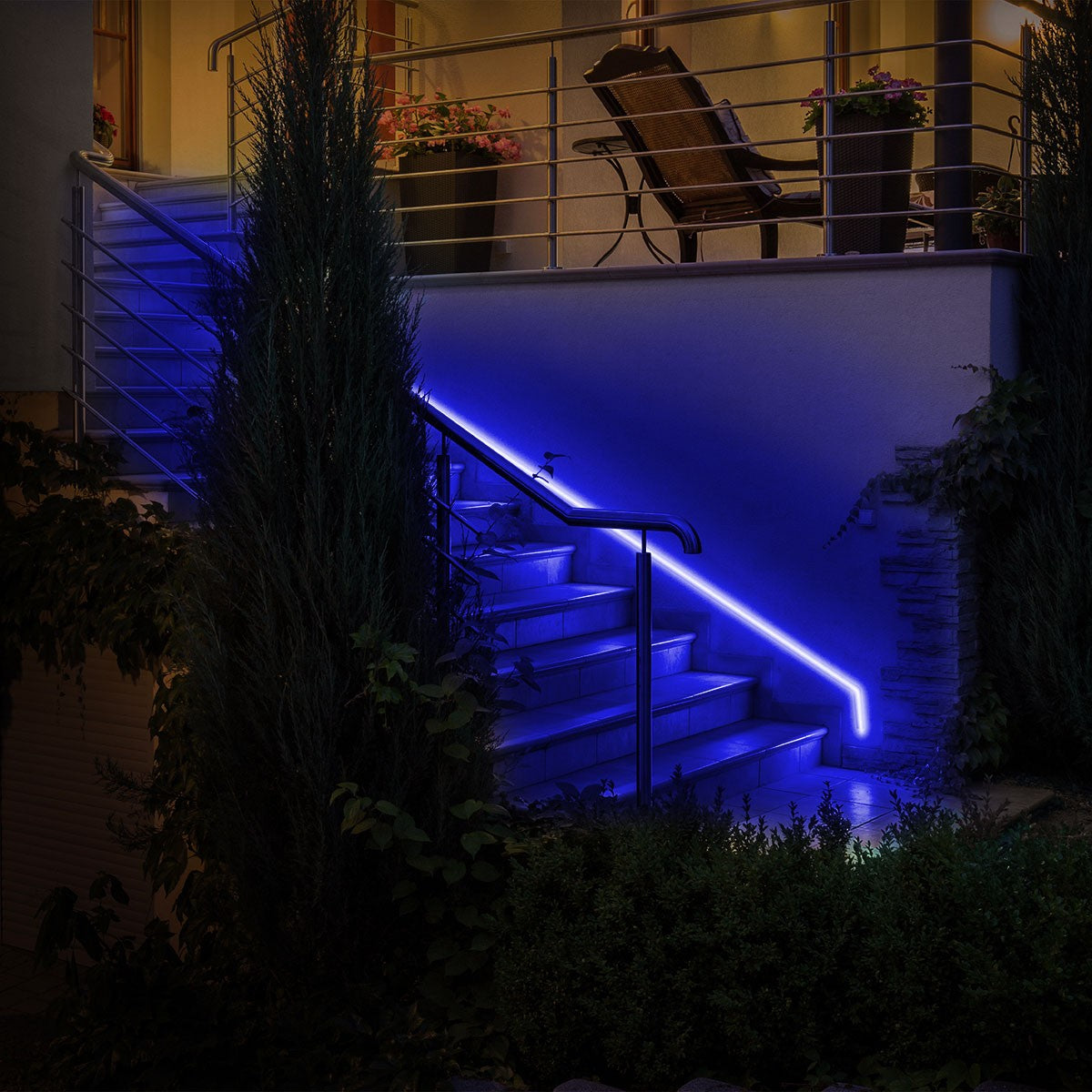 Neón LED flexible 24V DC - 4x10mm - 5 metros - Kit completo - IP67 - 11W/m - Curvatura lateral (49)