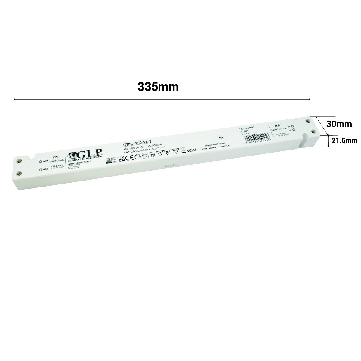Fuente de alimentación Slim 150W 24V 6.25A - GLP (1)