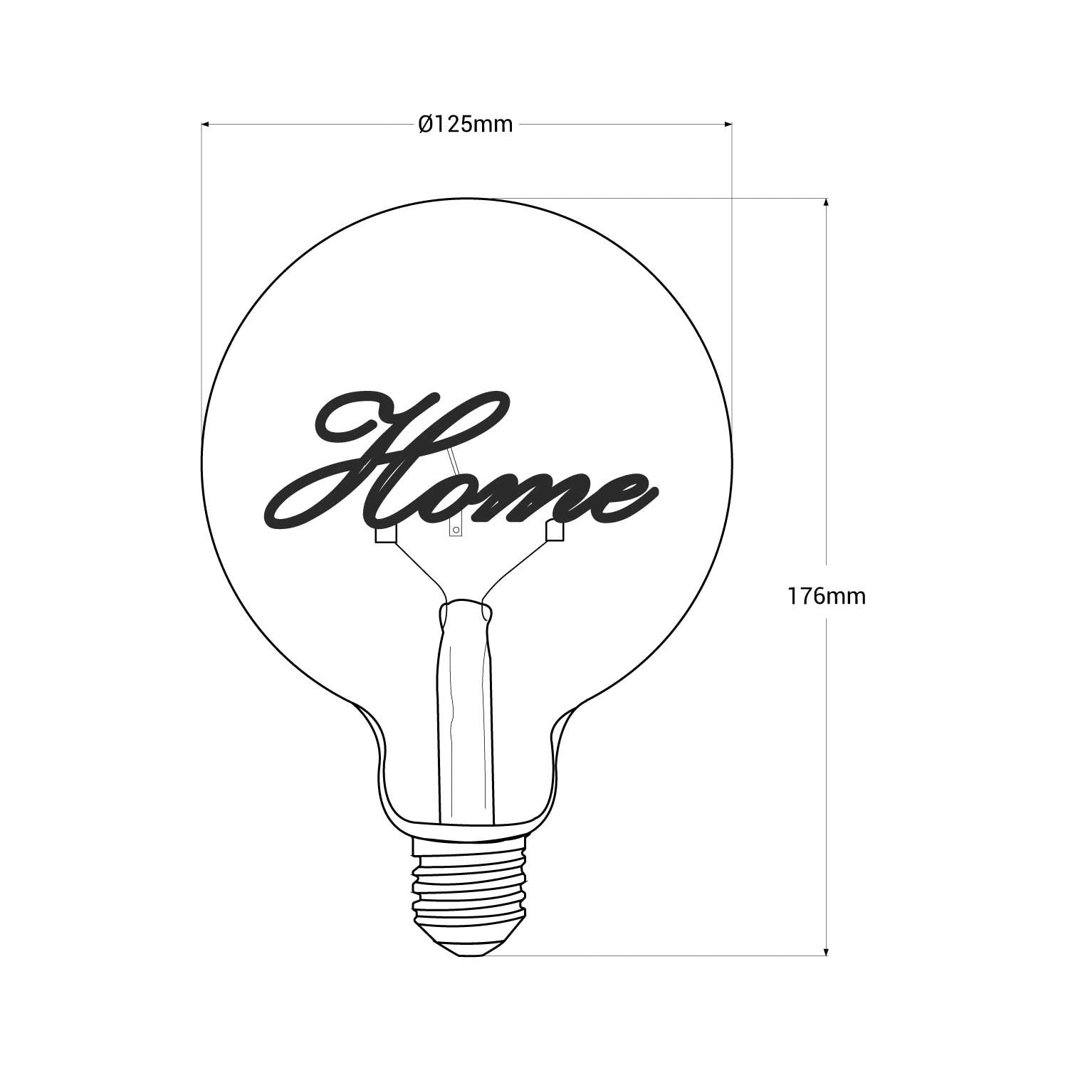 Bombilla decorativa filamento "HOME" E27 G125 - 4W - 2200K (3)