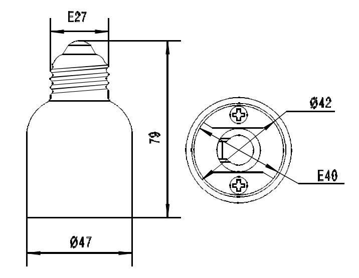 Adaptador E27 a rosca E40 (3)