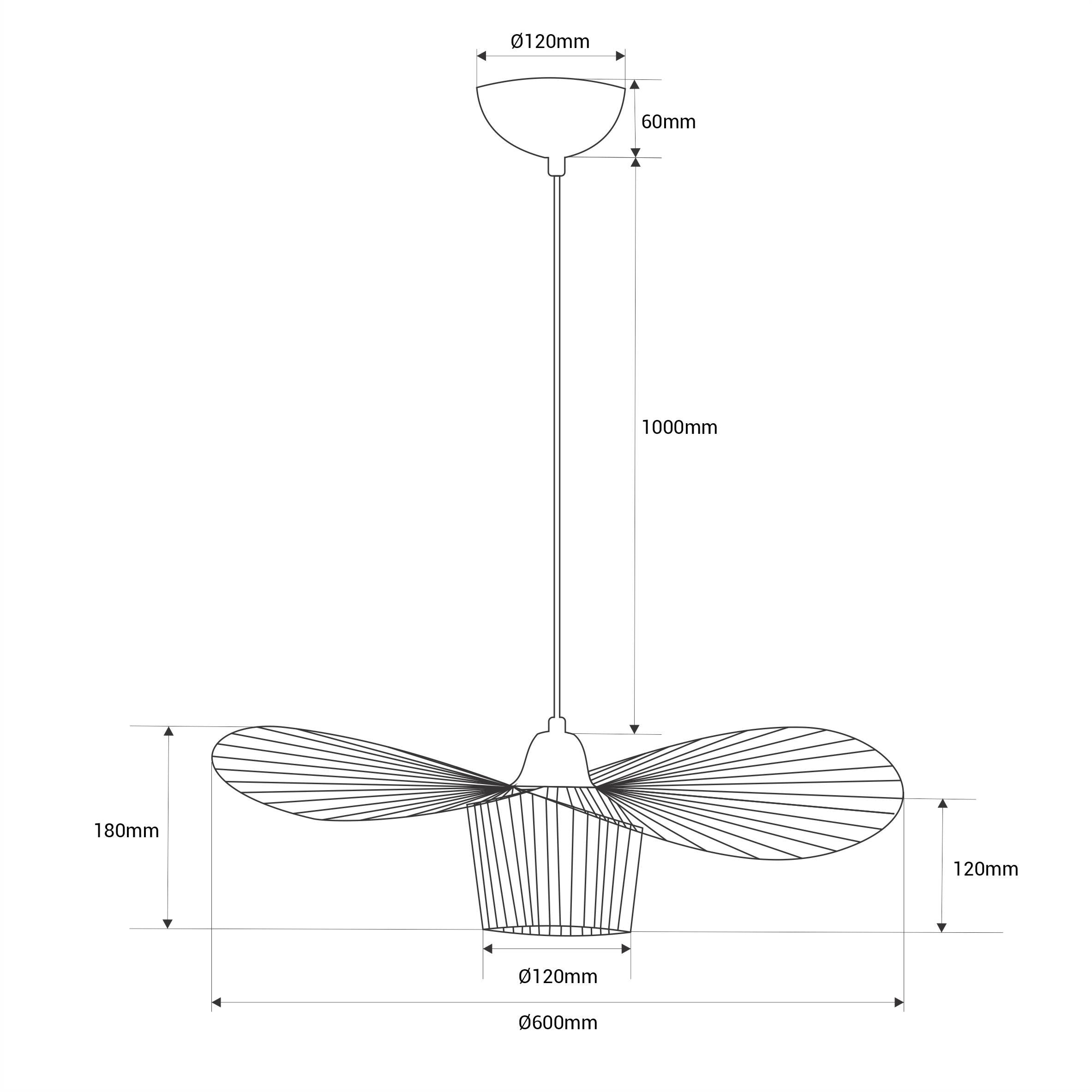 Lámpara colgante de diseño "Pamela" - 60cm (5)