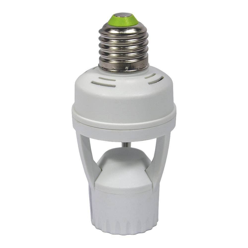 Adaptador para bombilla LED E27 con sensor de movimiento PIR 360º IP20 (1)