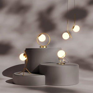 Lámpara colgante bola cristal "HERMI" - E27 (27)