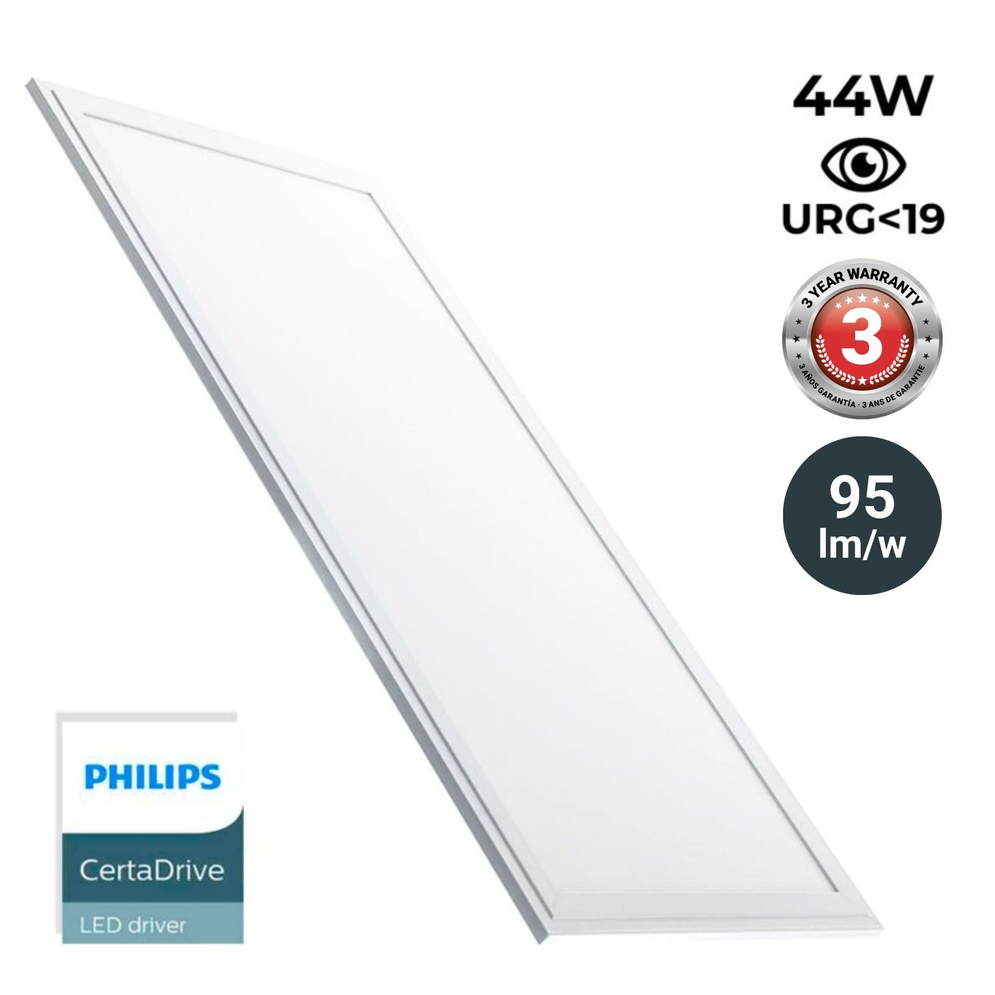 Panel LED slim 120X30 cm -  Driver Philips - 44W - UGR19 - IP40 (11)