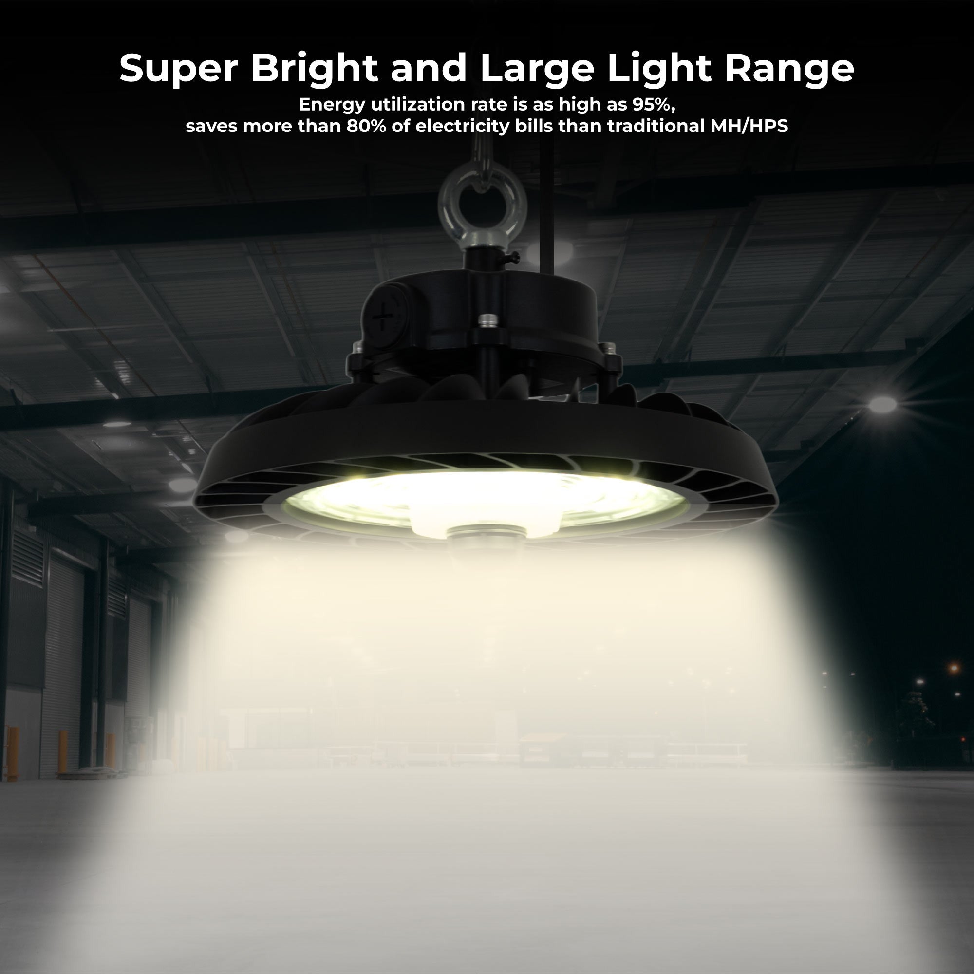 Campana LED UFO industrial 150W - CCT - 170lm/W - Driver LIFUD - IP65 - 10 años garantía (19)