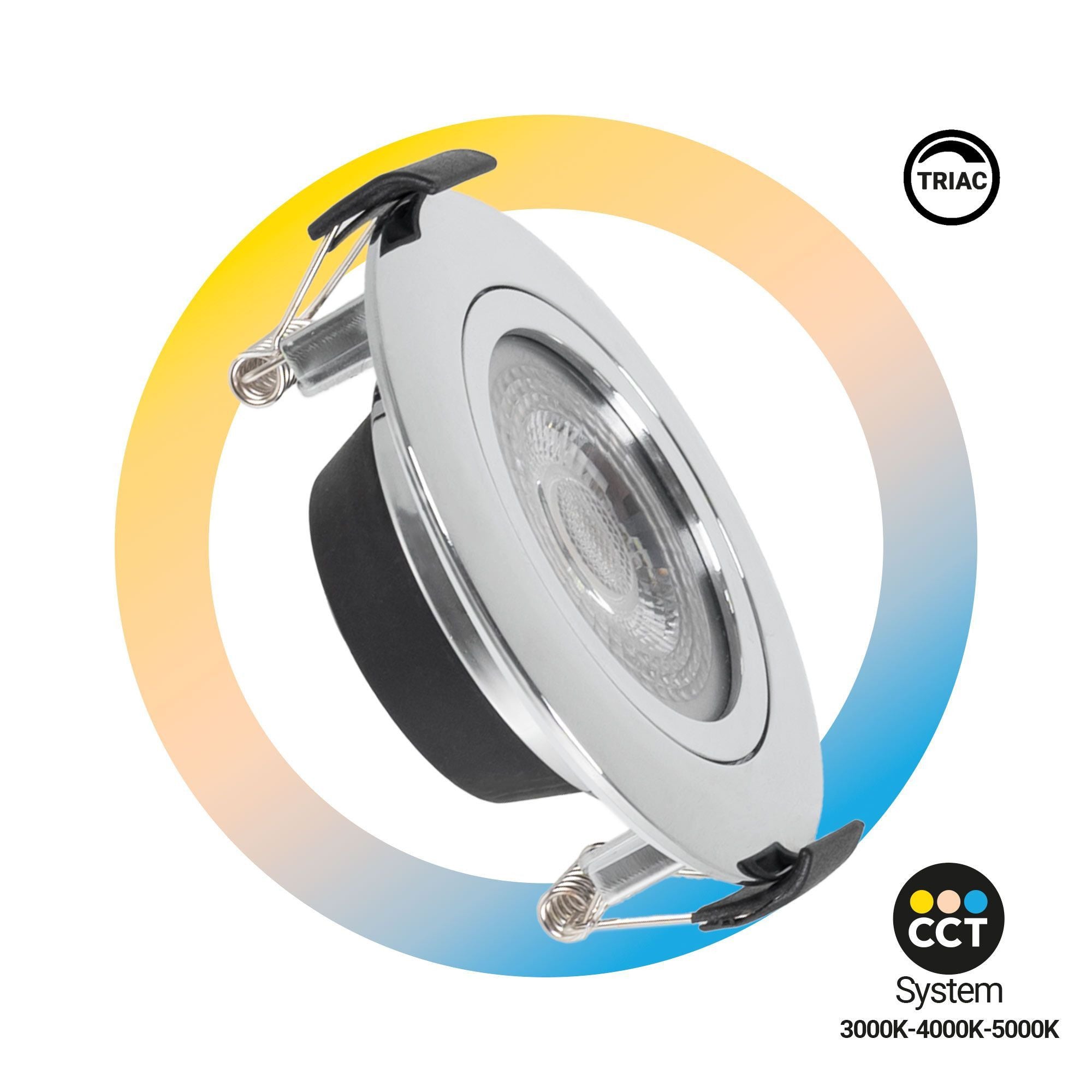 Downlight LED interior - 7W - CCT - DIMABLE TRIAC - 630lm - Corte Ø 70mm - IP20 (28)