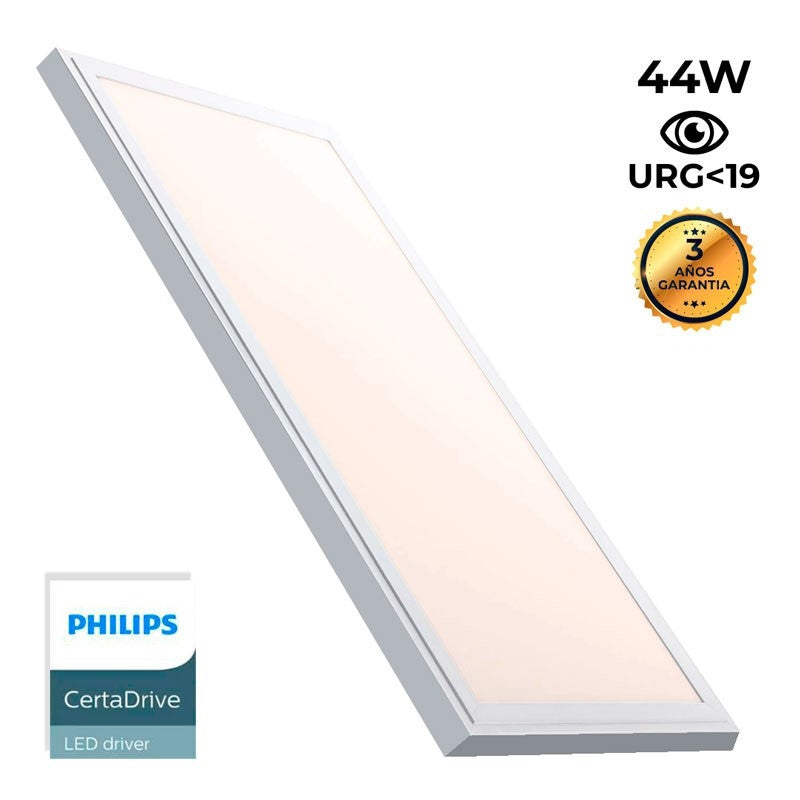 Panel LED slim de superficie 120X30 cm - Driver Philips - 44W - UGR19 - Con KIT de montaje (19)