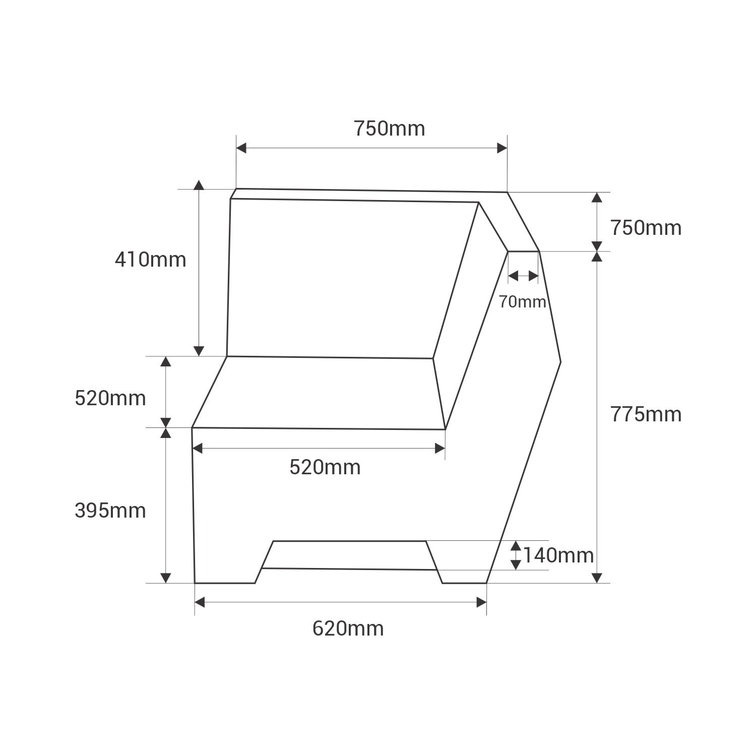 Asiento luminoso LED RGBW - 16W - Recargable - IP65 (13)