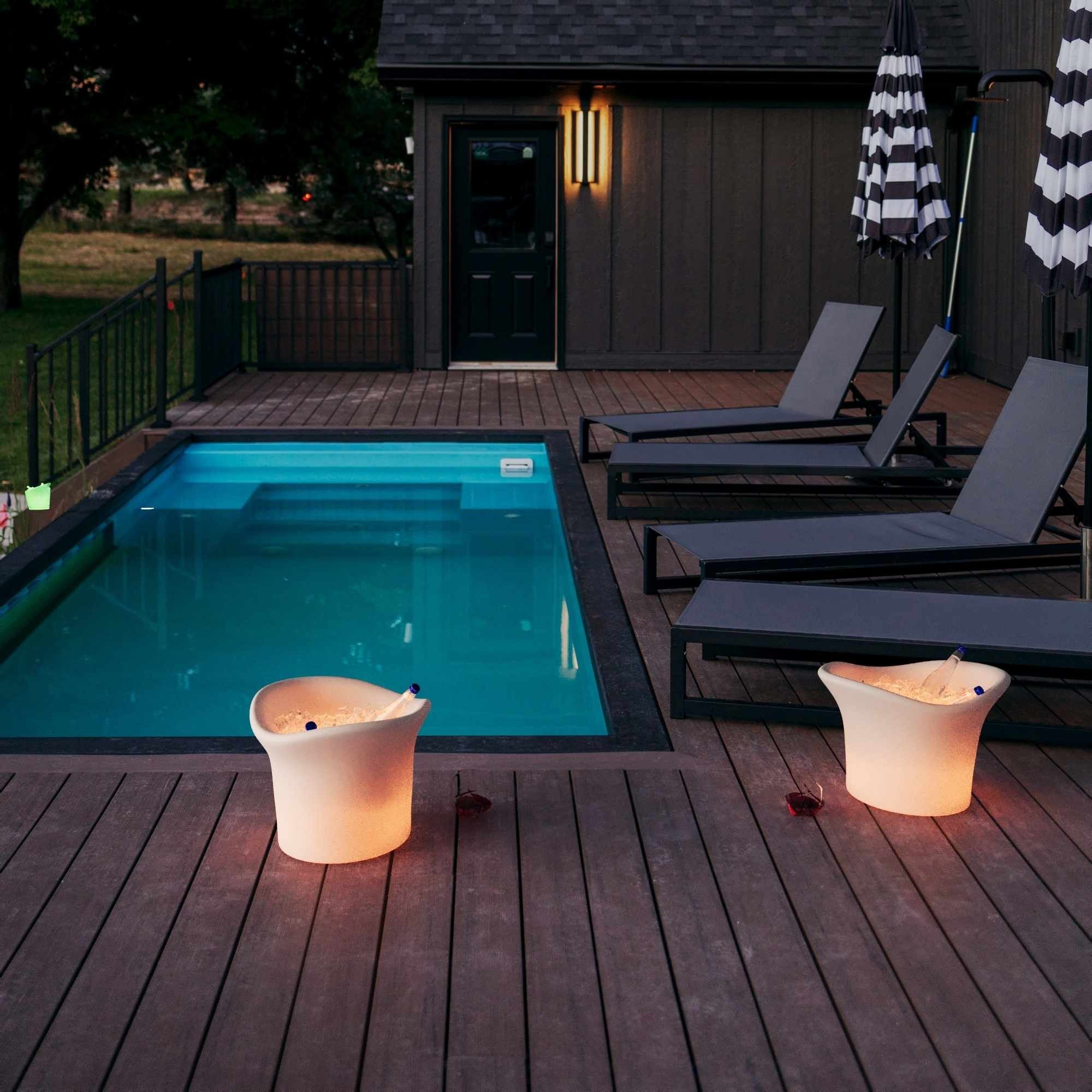 Cubitera LED RGBW - 6W - Ø 38 cm - Recargable (20)