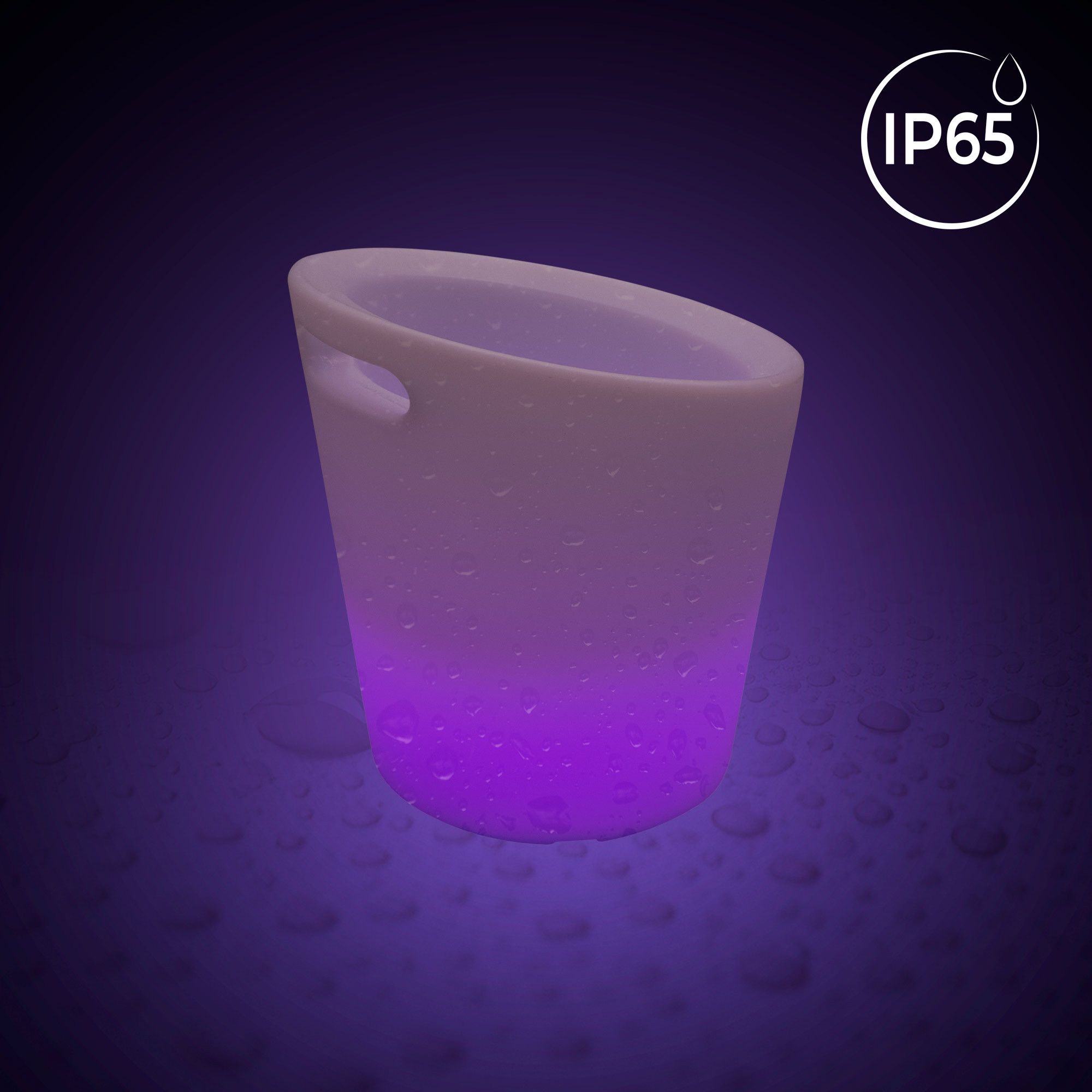 Cubitera LED RGBW - 6W - Ø 29 cm - Recargable (17)