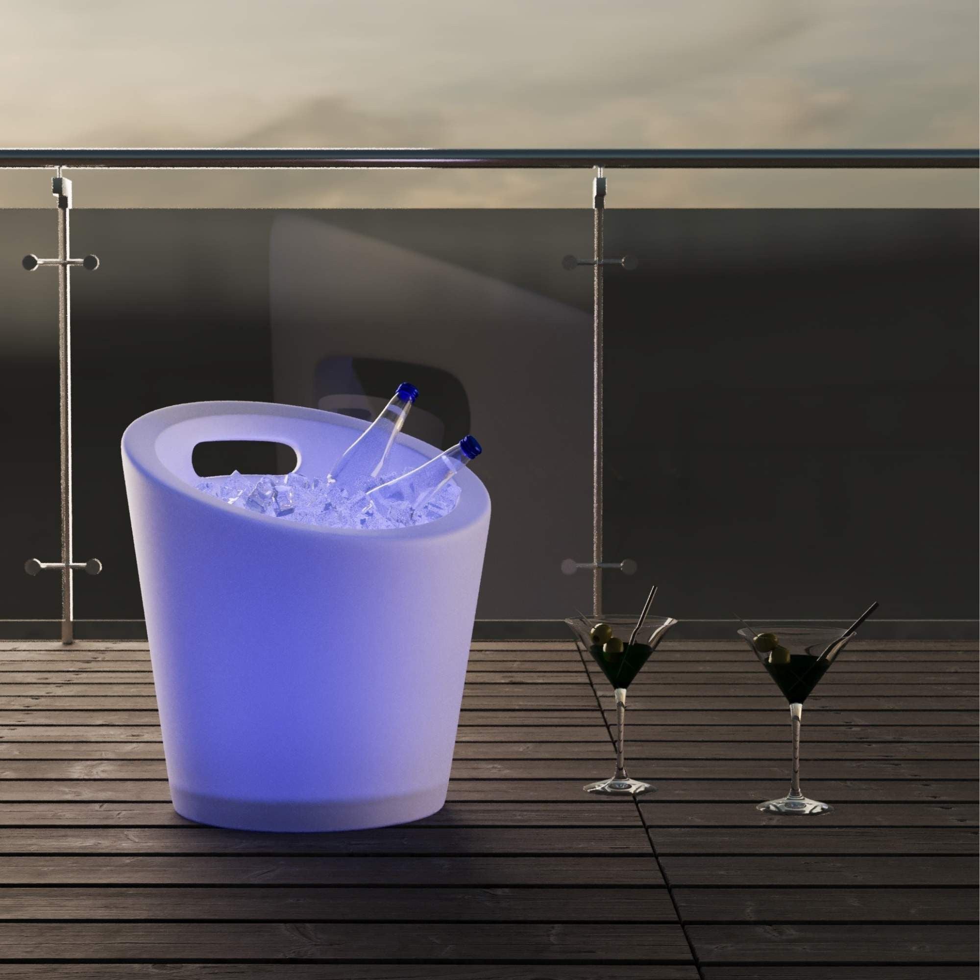 Cubitera LED RGBW - 6W - Ø 29 cm - Recargable (20)