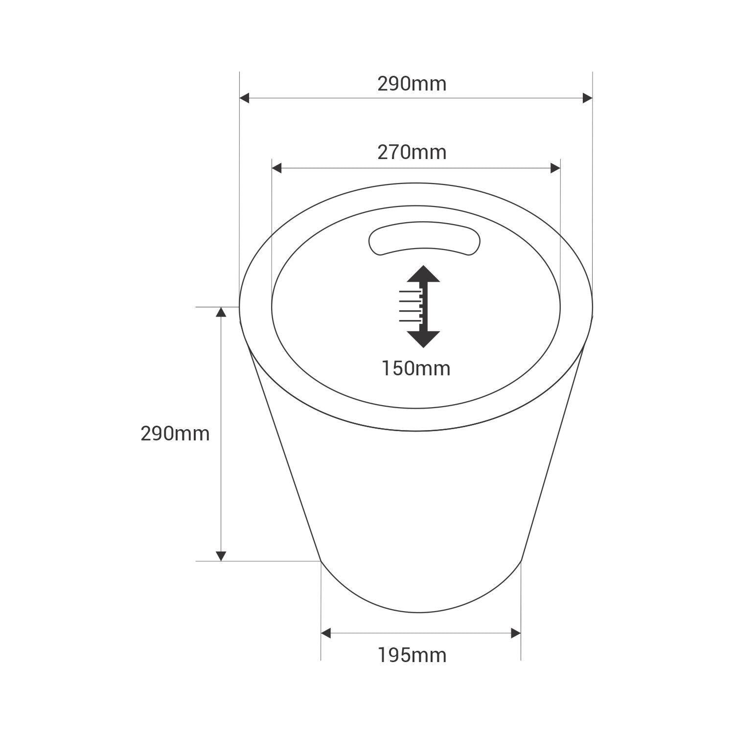 Cubitera LED RGBW - 6W - Ø 29 cm - Recargable (21)