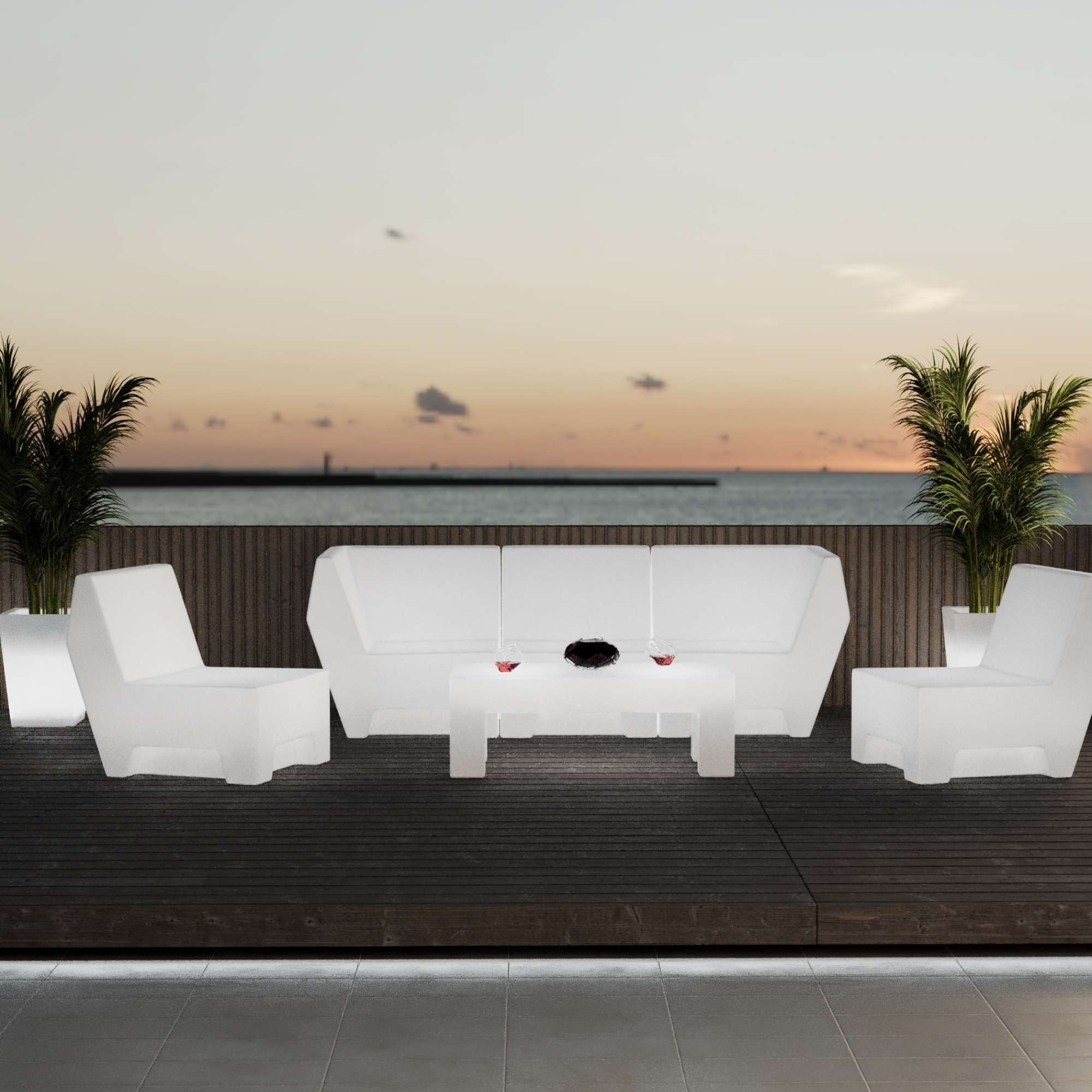 Asiento luminoso LED RGBW - XL - 16W - Recargable (3)