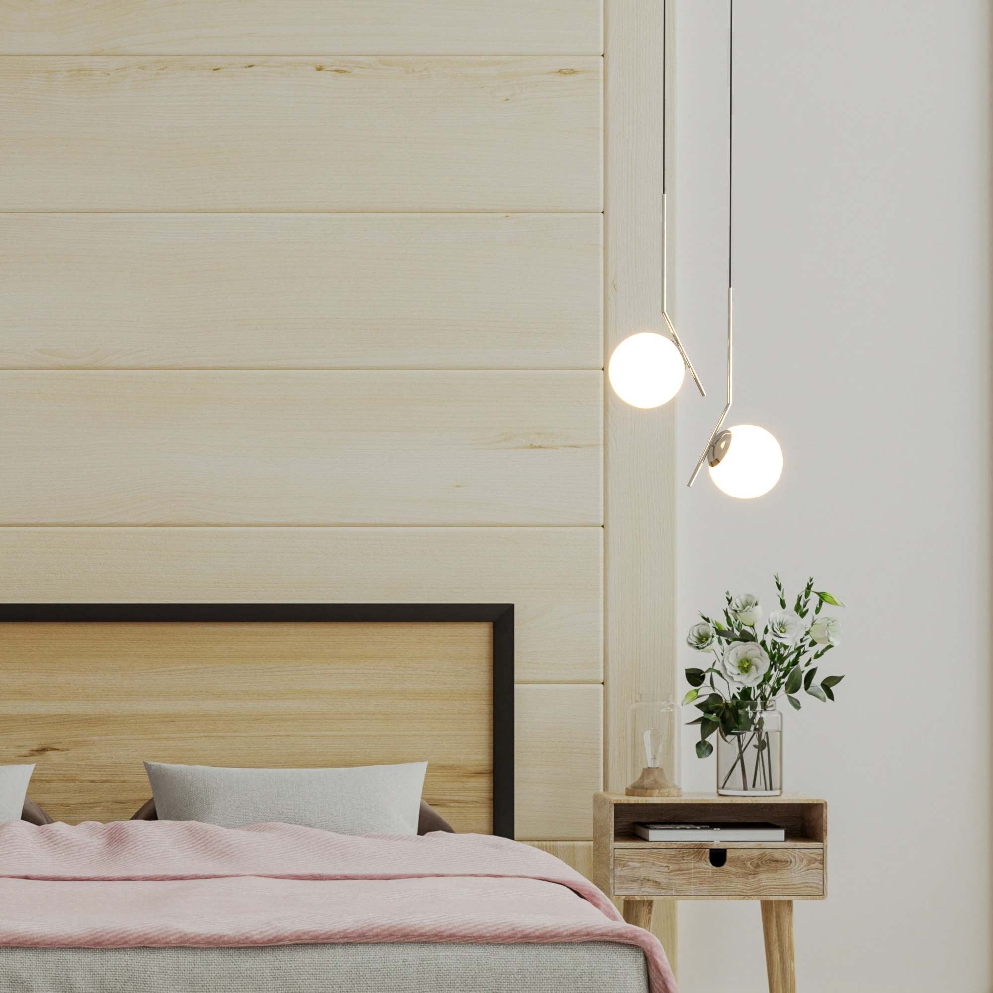 Lámpara colgante bola cristal "HERMI" - E27 (45)