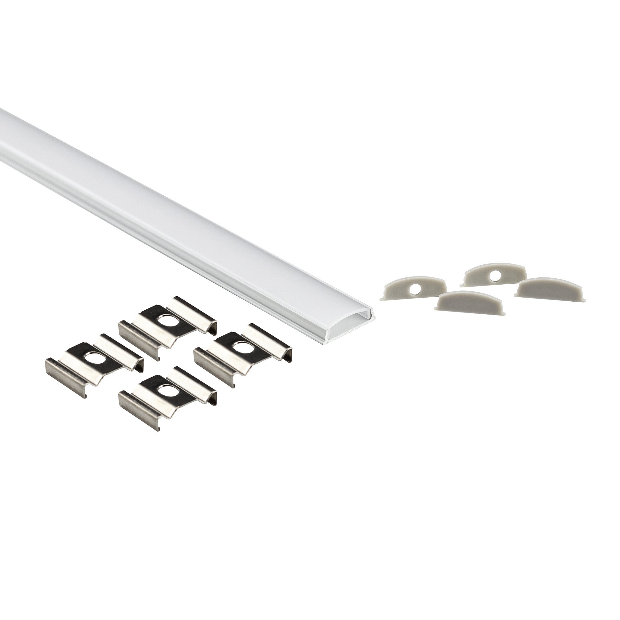 Perfil tira LED de superficie con difusor - Kit completo - 13x5,6mm - Tira LED ≤10mm - 2 metros