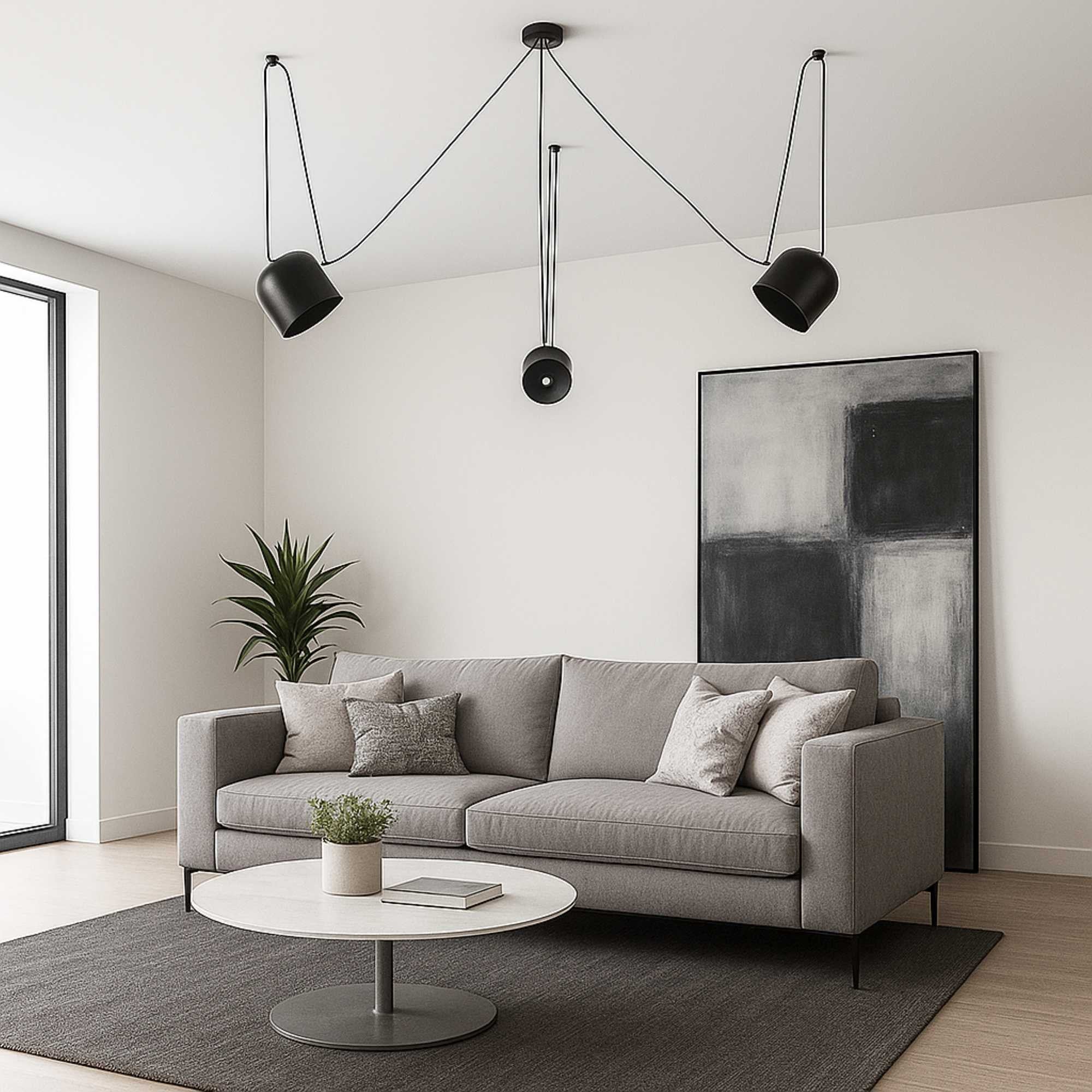 Lámpara colgante moderna triple "Blus" - E27 (27)