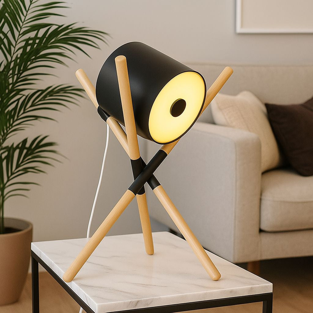 Lámpara de mesa nórdica de trípode "FOCUS" - 3 x E27 / G45