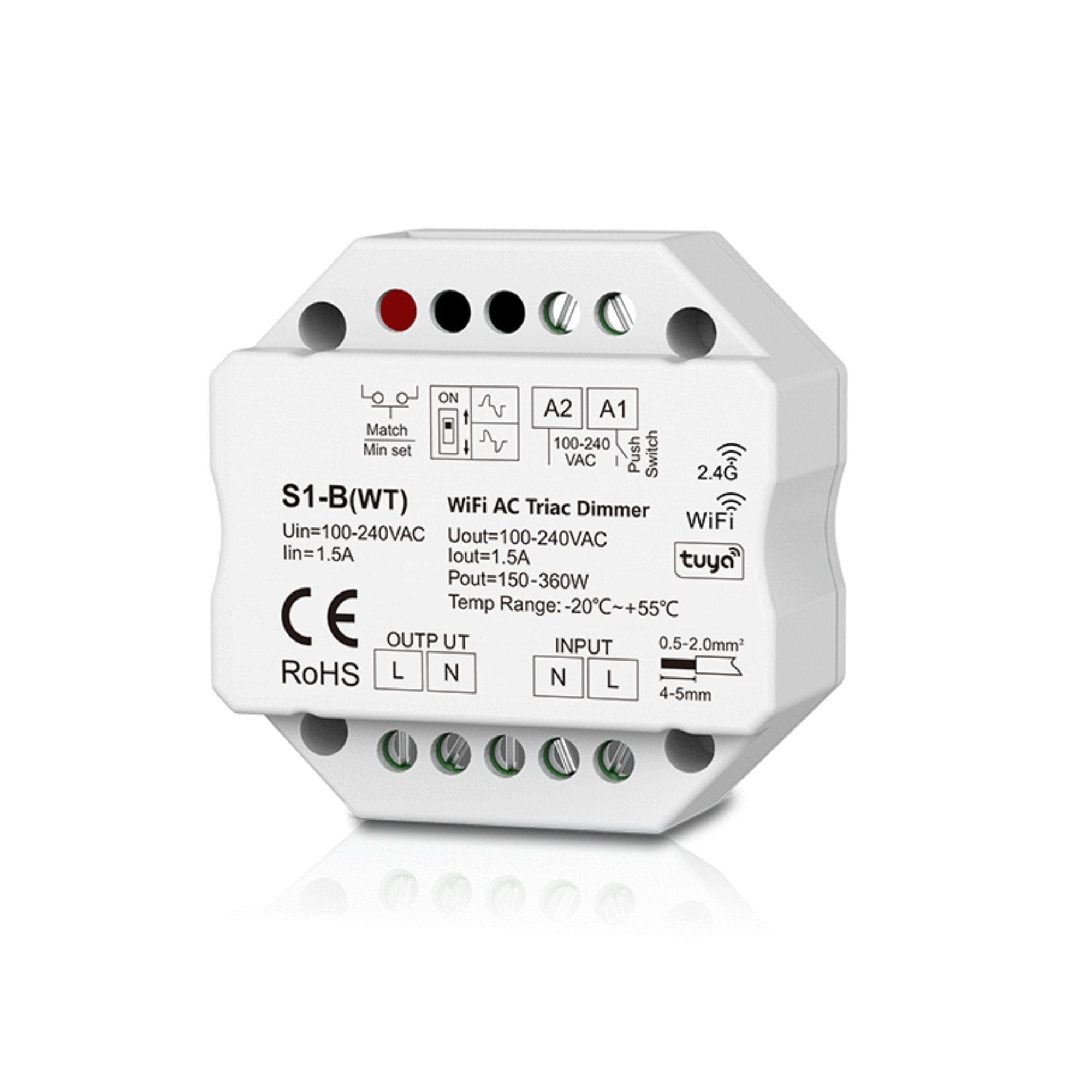 Controlador MINI - TRIAC - WiFi+RF - 100-240V AC - TUYA - Skydance